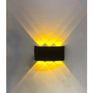 Çift Yönlü 3lü Duvar Aplik Dekoratif Dış Mekan Amber LED Aydınlatma