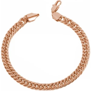 6 Mm. Rose Çelik Örgü Erkek Bileklik DN29RS