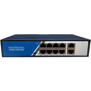 8 Port 10/100 8 Port Poe + 2 Port 10/100 Uplink High Power 125W Poe Switch