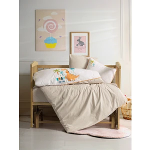 Cotton Box %100 Pamuk Dinozor ve Palmiye Nakışlı Bebek Nevresim Takımı - Renkli Bebek Nevresim Modelleri - Kiddo