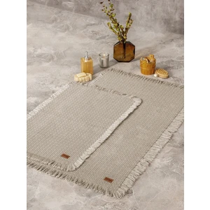 Cotton Box Bath Rug Set Bej 75X125 60X90