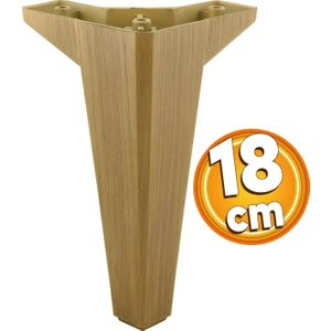 Sedir Mobilya Kanepe Sehpa Tv Ünitesi Konsol Koltuk Ayağı Ahşap Desenli Açık Ceviz Renk 18 Cm Ayakları