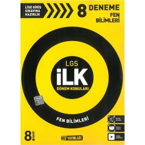 Hız Yayınları LGS Ilk Dönem Fen Bilimleri 8 Deneme Sınavı
