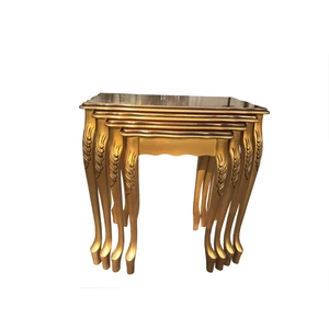 Bengi Ticaret Zigon  Lükens Aslan Klasik Model Kayın Torna Ayak  Parlak Gold Lake Renk El Yapımı