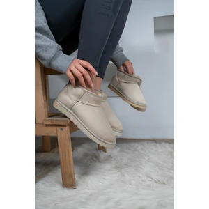 Kadın Bej Süet Ultra Mini Bot