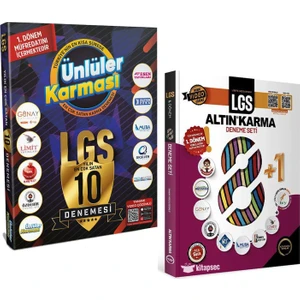 Ünlüler Yayınları Ünlüler Karması 2023 Lgs 1.dönem 10LU Deneme ve Altınkarma Lgs 1.dönem 8+1 Deneme Seti