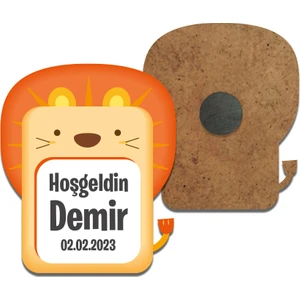 Grafilli Design Kişiye Özel Tasarım Aslan Tasarım Baskılı Magnet (10 Adet)