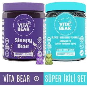 Vita Bear Strong Hair 60 Adet + Sleepy Bear 60 Adet Ikili Avantajlı Paket
