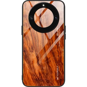 Onur Için X40 5g / X9A 5g / Magic5 Lite 5g Ahşap Desen Cep Telefonu Kapağı Temperli Cam + Tpu Koruyucu Telefon Kılıfı (Yurt Dışından)