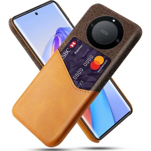 Onur Için X40 5g / X9A 5g / Magic5 Lite 5g Pu Deri Kaplamalı Pc Koruyucu Kabuk Bezi Doku Kart Tutucu ile Kaynak Anti Şok Geçirmez Telefon Kılıfı (Yurt Dışından)