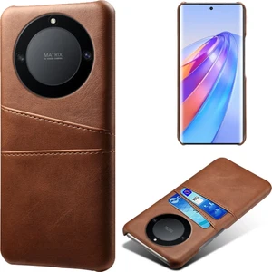Onur Için X40 5g / X9A 5g / Magic5 Lite 5g Pu Deri Kaplamalı Sert Pc Hybrid Telefon Kılıfı Şok Geçirmez Anti-Çizgiye Dönem Çift Kart Yuvaları Kapak (Yurt Dışından)