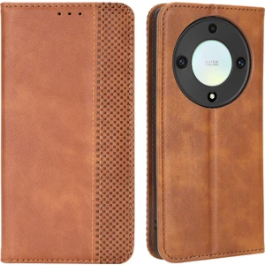 Onur Için X9A 5g / X40 5g / Magic5 Lite 5g Vintage Pu Deri Cüzdan Stand Telefon Kılıfı Manyetik Toka Kapağı (Yurt Dışından)