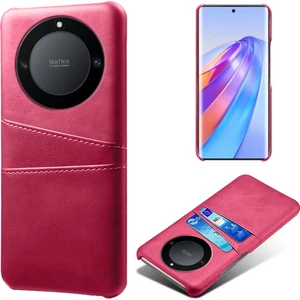 Onur Için X40 5g / X9A 5g / Magic5 Lite 5g Pu Deri Kaplamalı Sert Pc Hybrid Telefon Kılıfı Şok Geçirmez Anti-Çizgiye Dönem Çift Kart Yuvaları Kapak (Yurt Dışından)