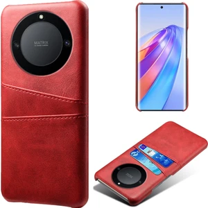 Onur Için X40 5g / X9A 5g / Magic5 Lite 5g Pu Deri Kaplamalı Sert Pc Hybrid Telefon Kılıfı Şok Geçirmez Anti-Çizgiye Dönem Çift Kart Yuvaları Kapak (Yurt Dışından)