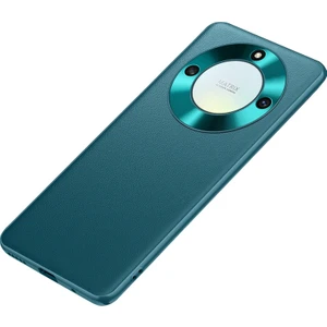 Honor X9A 5g / Magic5 Lite 5g Metal Lens Tasarım Dokulu Pu Deri Kaplama Tpu + Pc Kılıf - Turuncu (Yurt Dışından)