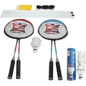 4 Adet Badminton Raketi + Çanta + File-Demir + 6 Kaz Tüyü + 3 Plastik Toplam 9 Badminton Topu