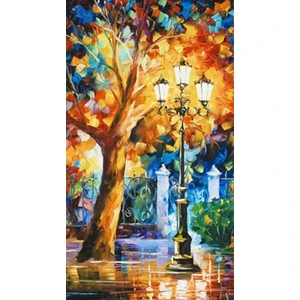 Leonid Afremov Sokak Lambası  Pixart Sanat  Elmas Mozaik Tablo Diamond Türkiye   30*53