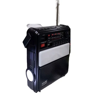 NS-8033LS Çok Amaçlı Güneş Enerjili Radyo, Işıldak, Bluetooth, Hoparlör