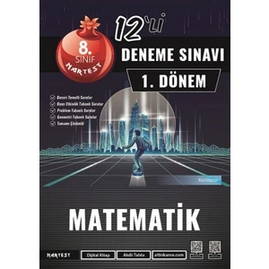 Nartest Yayınevi 8. Sınıf 1. Dönem Mod 12 Matematik Deneme Sınavı - Nartest Yayınevi Yayınl