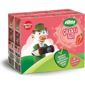 Çilekli Süt 6x180 ml