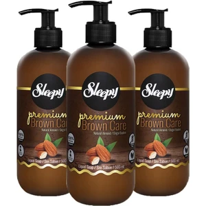 Premium Brown Care Sıvı Sabun Badem 500 ml x 3