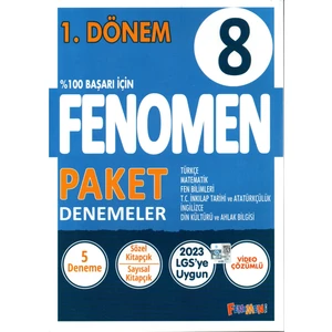 Fenomen Yayıncılık 8. Sınıf LGS 1. Dönem Tüm Dersler Paket Denemeleri 5 Deneme