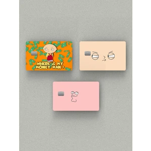 Family Guy Stewie 3'lü Set Kredi Kartı & Akbil Sticker Kaplama