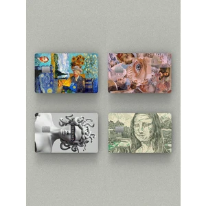 Sanat Eserleri 4'lü Set Kredi Kartı & Akbil Sticker Kaplama