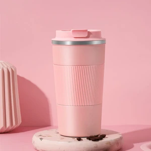 Çift Katmanlı Paslanmaz 304 Çelik Termos Bardak 500 ml Termos Mug Kupa Araç Kahve Çay Termos