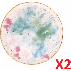 Cosmos Desen Düz Tabak 20CM 2'li 04ALM003412
