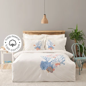 Karaca Home Ruby Beyaz %100 Pamuk Çift Kişilik Nakışlı Nevresim Takımı