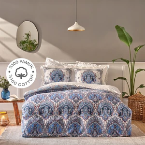 Karaca Home Maisha Mavi Çift Kişilik %100 Pamuk Nevresim Takımı