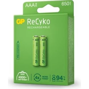 Gp Recyko 2'li Şarj Edilebilir Aaa Ince Pil 650 Mah