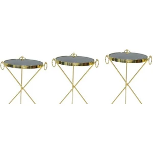 Bengi Ticaret Zigon Brc Küpe Model Metal Transmisyon Çelik Gold Renk Kaplama Düz Siyah Temper Cam  El Yapımı