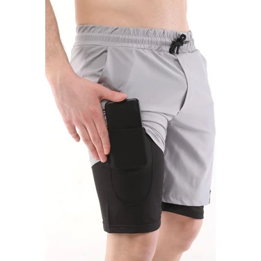 Ghassy Co. Ghassy Co Erkek Running Hızlı Kuruma Micropolyester Arka Fermuar Cepli ve Havlu Halkalı