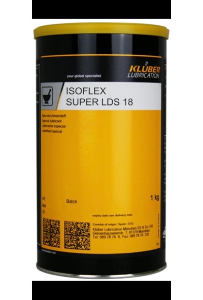Klüber Isoflex Super Lds 18 Yüksek Hızlı ve Akıcı Gres 1 kg