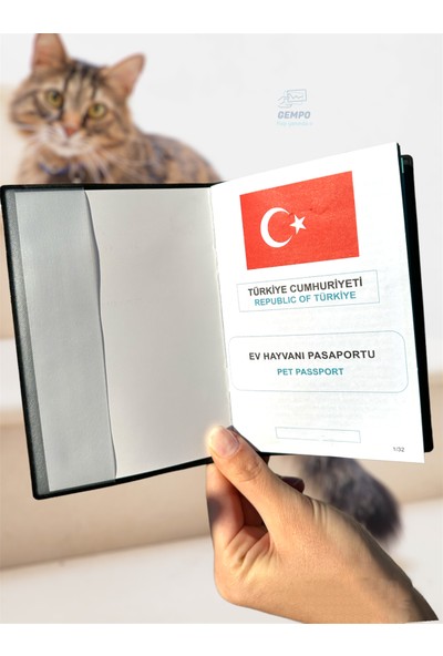 Gempo 3 Adet Vinleks Deri Pet Pasaport Kabı Kılıfı Su Geçirmez Evcil Hayvan Pasaport Kılıfı
