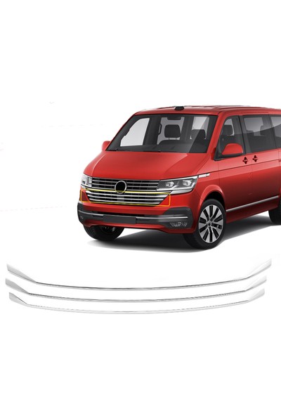 Arabamsekil Vw Transporter T6.1 Krom Ön Panjur Alt Çıtası 3 Prç. 2020-