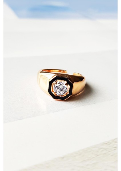 Nikos Black Mineli Gümüş Yüzük fiyatları