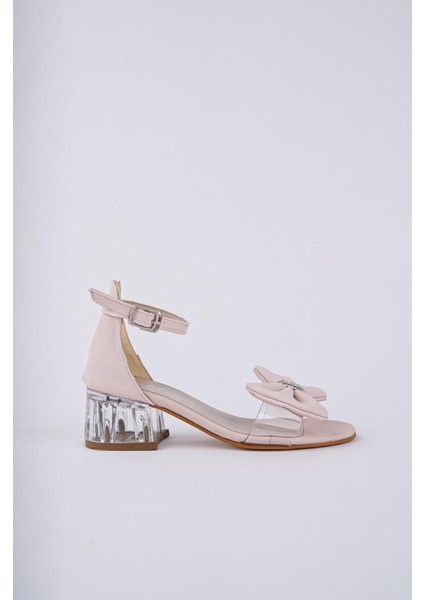 Incimoda Çok Şık Çok Rahat Papyon Detaylı Şeffaf Topuk Kız Çocuk Sandalet fırsatları