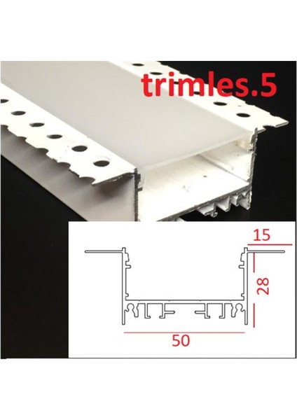 Trimles.5gizli Kulak Ledprofili.1mt Olarak Gönderilmektedir.