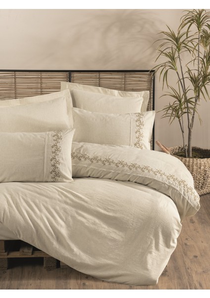 Cotton Keten Çift Kişilik Nevresim Takımı Darian