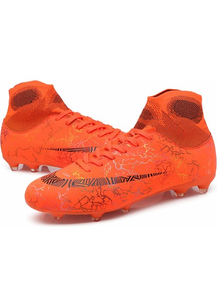 Gençler Yakışıklı Nefes Alabilen Futbol Ayakkabısı Kapalı Yüksek Top Çizmeler Futbol Krampon Sneakers (Yurt Dışından)