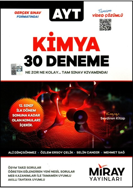 AYT 30 Kimya Deneme 1. Dönem Konuları