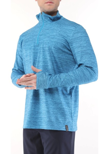 Erkek Running Nem Emici Uv Güneşten Koruma Parmaklık Detaylı Uzun Kollu Outdoor Tshirt