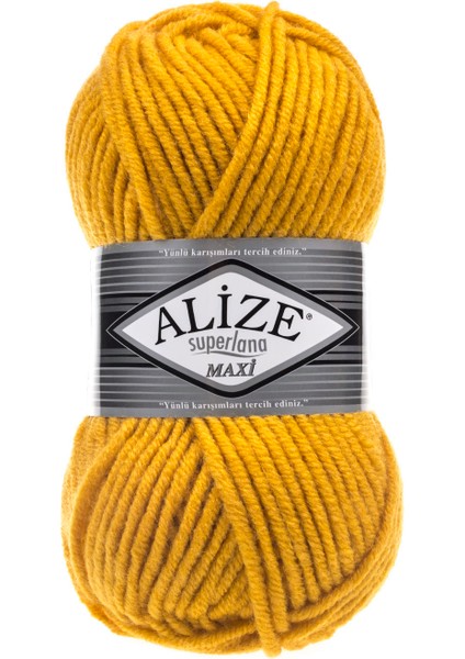 5 Adet Alize Süperlana Maxi 488 El Örgü Ipi 100 Gr.