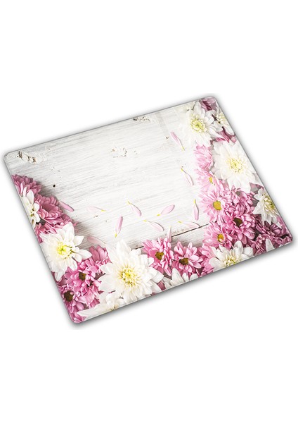 Pembe Kasımpatı | Cam Kesme Tahtası - Cam Kesme Tablası | 29cm x 34cm modelleri