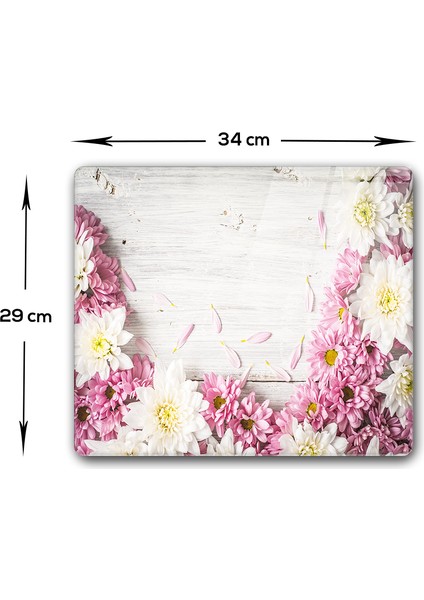 Pembe Kasımpatı | Cam Kesme Tahtası - Cam Kesme Tablası | 29cm x 34cm fırsatları