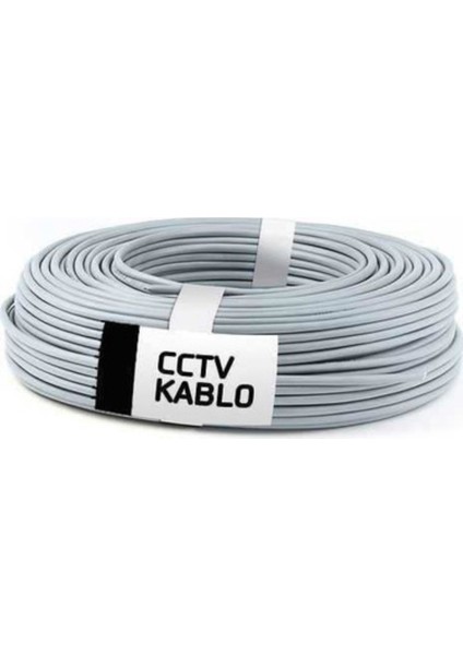 Cctv 2+1 BG50 Tam Bakır Qaks Kalay Kaplı Kamera Kablosu 0,50MM - 250MT