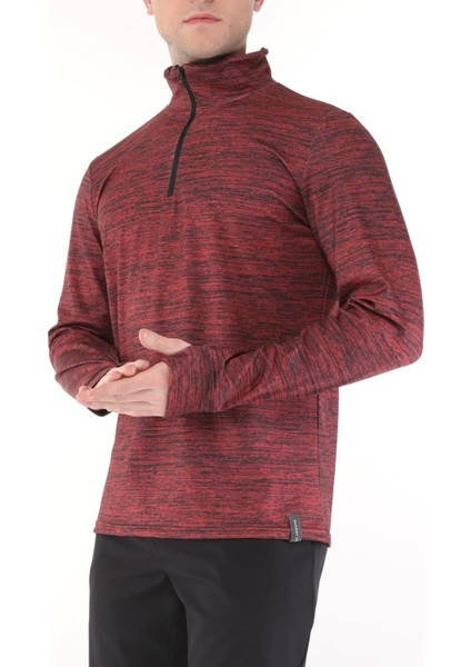 Erkek Running Nem Emici Uv Güneşten Koruma Parmaklık Detaylı Uzun Kollu Outdoor Tshirt